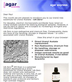 Agar Express May 2019 - Introducing our Uranium free & non-toxic Uranyl Acetate replacement... UA-Zero!