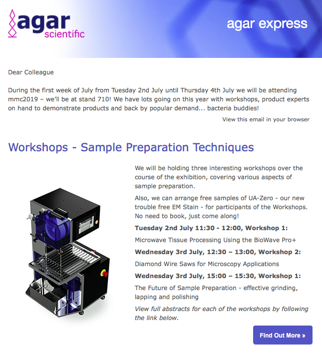 Agar Express June 2019 - MMC2019 – workshops, product experts, bacteria buddies & much more!      