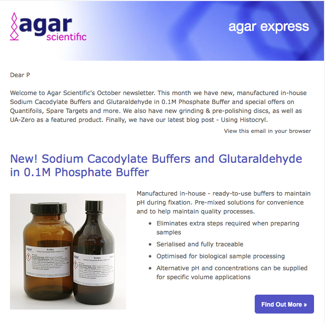 Agar Express October 2020 -  new buffers, special offers on Quantifoils, targets and more!