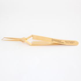 Gold plated tweezers - Crossover- anti capillary tips, extra fine