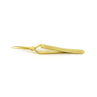 Gold plated tweezers - Crossover- anti capillary tips, extra fine