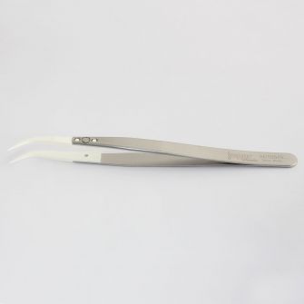 Ceramic Tipped Tweezers - Curved, very fine tips