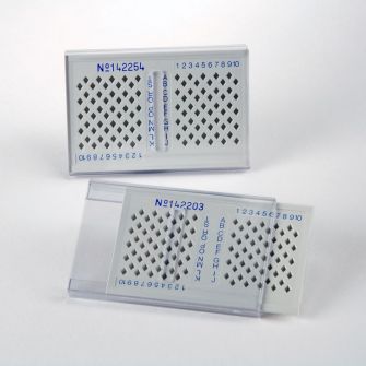 TEM grid storage box with identification number