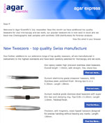 Agar Express July 2018 - new top quality tweezers for microscopy and lab, Chemographic test samples for forensic analysis & more&hellip;