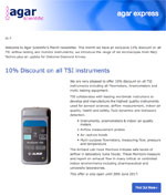 Agar Express - March 2017 - 10% discount for all TSI instruments, a new range of light microscopes & more