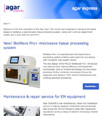 Agar Express - January 2017 - this month, latest design BioWave microwave tissue processing & more...