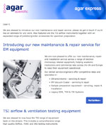 Agar Scientific's October 16 newsletter 